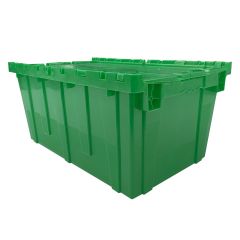 Storage Packing Plastic Crates, 27" x 17" x 12"-1-Pack-Green