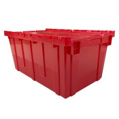 Storage Packing Plastic Crates, 27" x 17" x 12"-1-Pack-Red