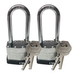 Padlock 1-1/2" (2 Pack) Long Shank