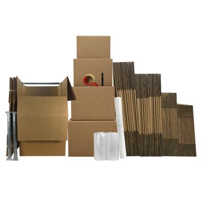 UBMOVE Wardrobe Moving Boxes Kit #6 contains 58 Boxes, 3 Wardrobe Boxes, Supplies